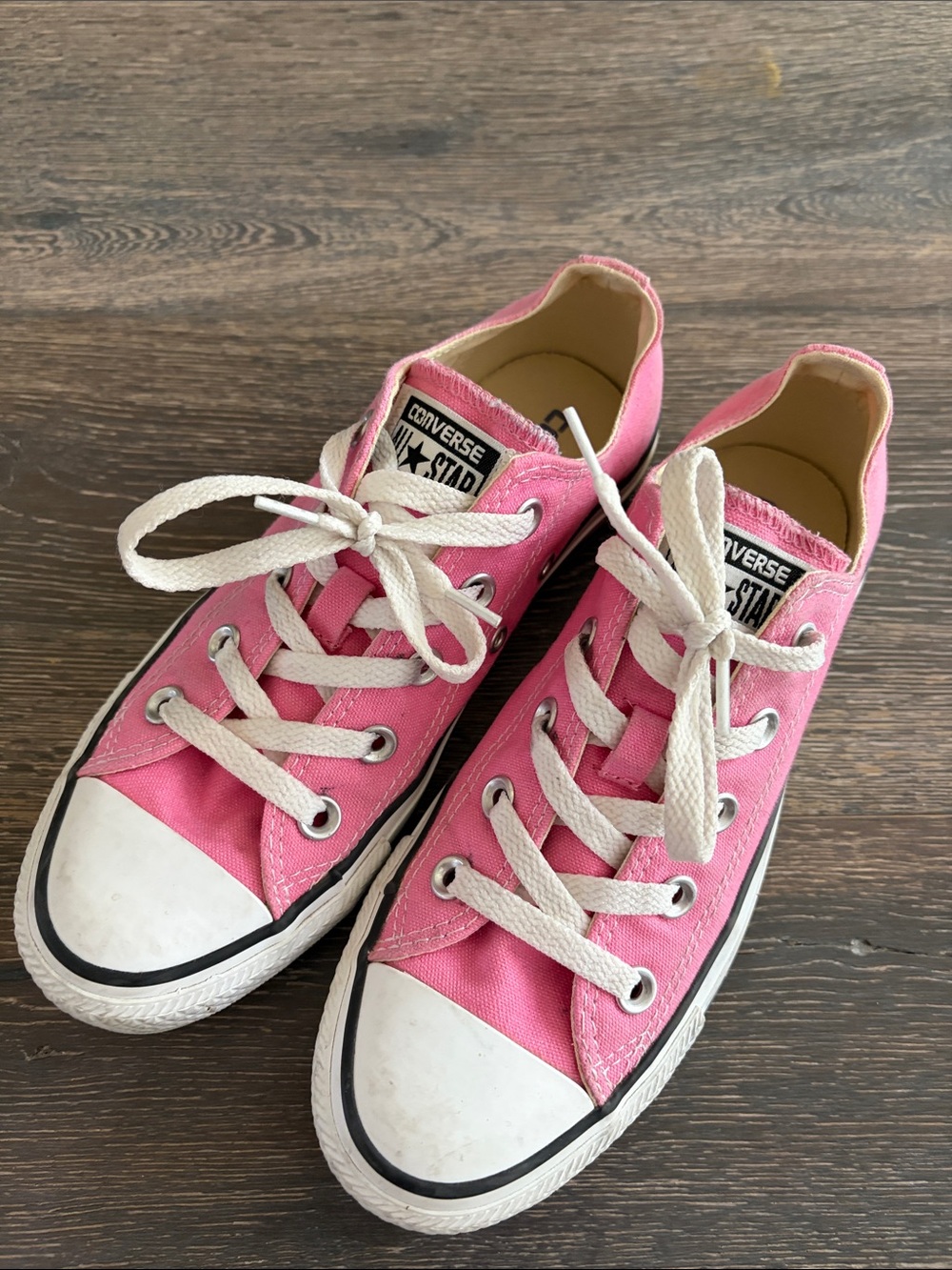 Converse Pink Low Top Canvas Sneakers